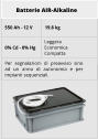 Batterie AIR-Alkaline  550 Ah - 12 V 19.8 kg 0% Cd - 0% Hg Leggera Economica Compatta Per segnalazioni di preavviso sino ad un anno di autonomia e per impianti sequenziali.