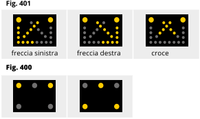 Fig. 401    freccia sinistra freccia destra croce Fig. 400