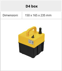D4 box  Dimensioni 150 x 165 x 235 mm